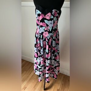 Kathleen Conover Original 
Floral Strapless Sundress Size 12